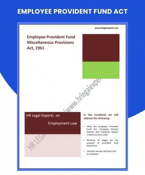 Employee Provident Fund Act - HR Legal Experts