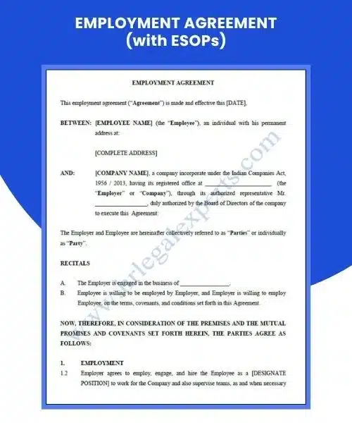 Employment Agreement with ESOPs - HR Legal Experts