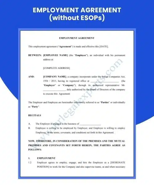 Employment Agreement without ESOPs - HR Legal Experts