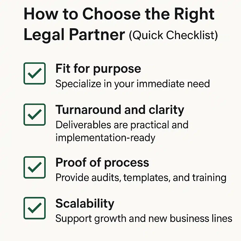 How to choose the right legal partner - HR Legal Experts